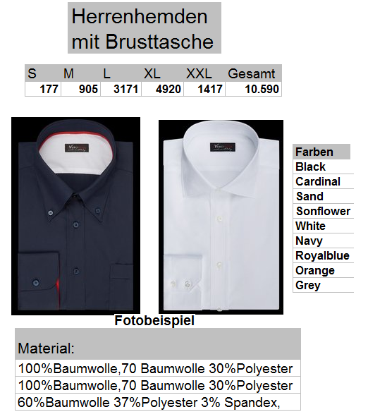 Men's shirts with breast pocket Europe