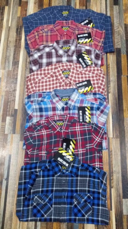 New stock offer of Men Yarn Dyed Flannel Shirts Assorted Pakistan