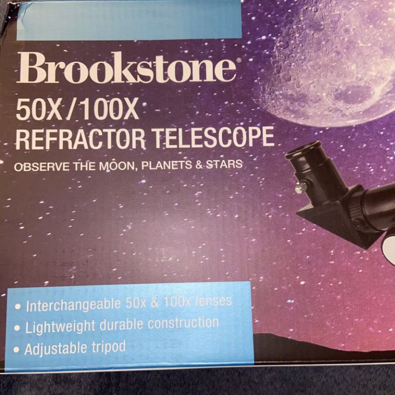 Brookstone 50x 100x Refractor Telescope USA